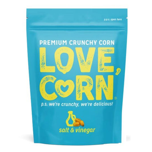 LOVE, CORN Crunchy Corn Snacks - Salt & Vinegar Flavor (best by date of 1/3/24)