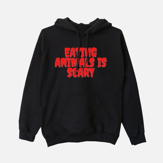 Eating Animals Is Scary Adult Unisex Hoodie