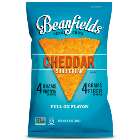 Beanfields Vegan Cheddar and Sour Cream Flavored Chips