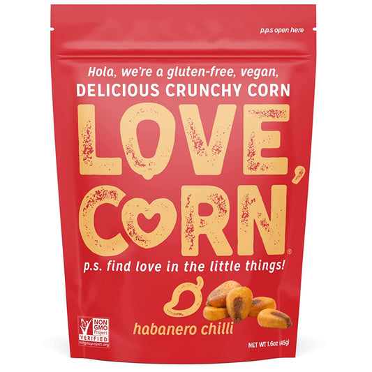 LOVE, CORN Crunchy Corn Snacks - Habanero Chilli Flavor