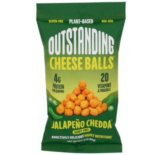 Outstanding Foods - Outstanding Cheese Balls Jalapeno Chedda Flavor (best by date of 1/5/24)