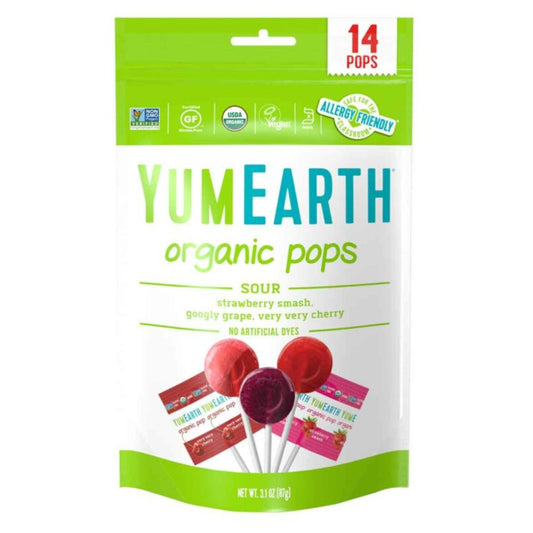 Yum Earth - Organic Sour Lollipops Assorted Flavors