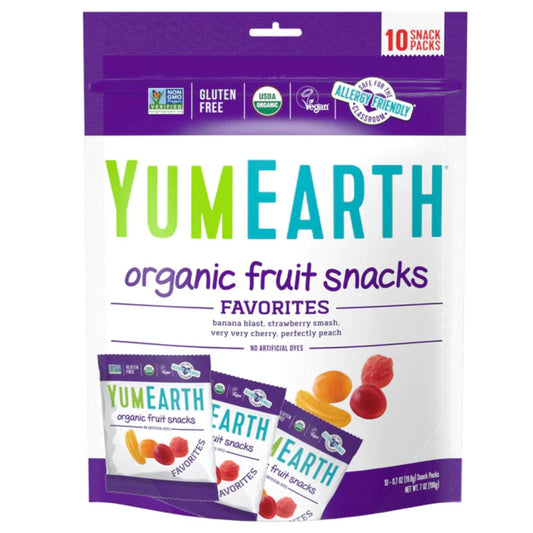 Yum Earth - Organic Fruit Snacks Favorites Flavors (best by date of 12/20/23)
