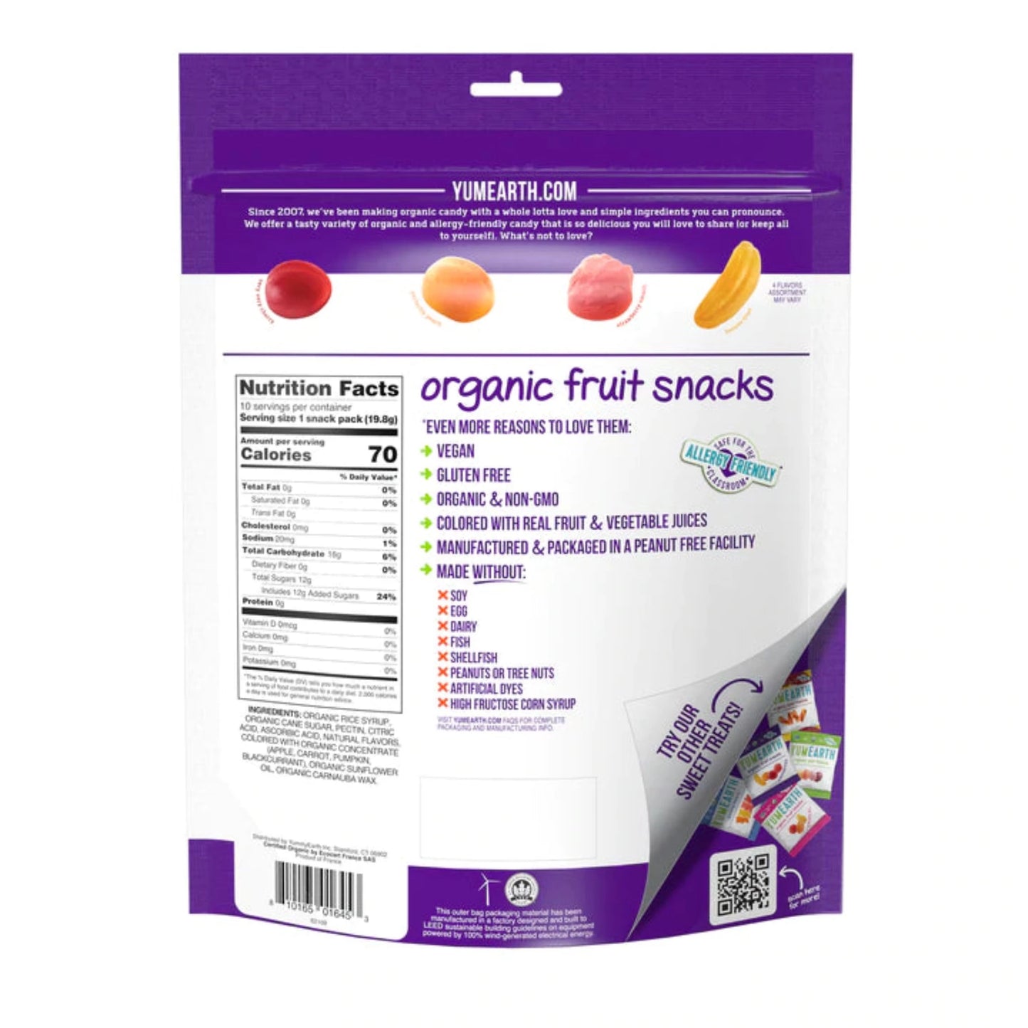 Yum Earth - Organic Fruit Snacks Favorites Flavors (best by date of 12/20/23)